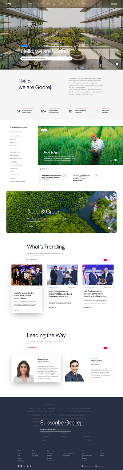 Godrej.com Redesigned 2018 2020 adobe xd branding design global godrej godrej.com icon landing page minimal portfolio ui ux web website website design xd