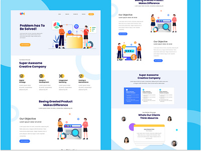 Creative Studio Landing Page creative studio design illustration ui user interface ux web web design