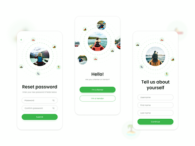 Mobile authorization app application appservice design figma flat marketplace minimal nickrybak ui ux