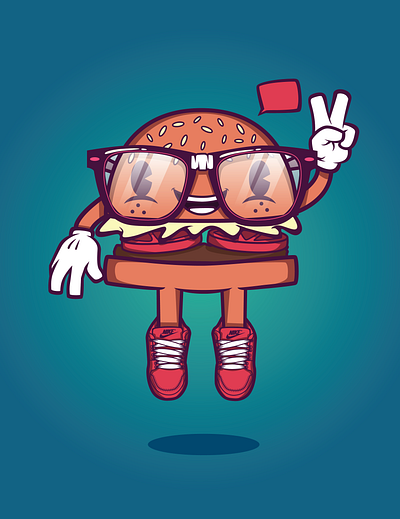 Vector Hamburger Guy artwork cartoon character children book design freelance illustration kids levi ortiz mascot mexico print sketch ui ux vector web web design