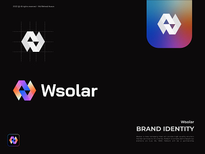 Wsolar logo brand branding icon identity logo logodesign logotype minimal minimalist logo modern logo monogram symbol tech company tech logo technical technologies technology technology icons technology logo typography