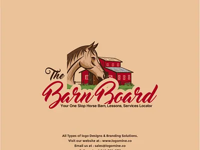 Horse barn logo barn branding design graphic design home horse horse barn horse logo horseshoe house identity designer illustration illustrator logo logo design logomine logotype mockup template visual identity
