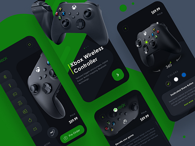 App - Xbox Wireless Controller android app application bluetooth controller gaming ios mobile app product page user experience userinterface wireless xbox