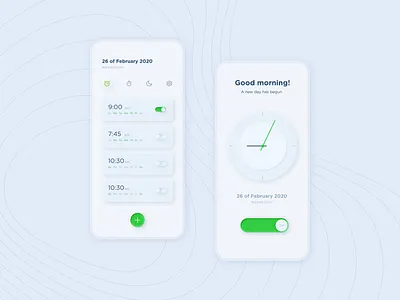 Alarm clock mobile app consept app app ui clean ui mobile mobile app mobile app design mobile ui skeuomorph skeuomorph app skeuomorphism ui ui app ui design ui inspiration ui interface ui mobile ux ui webdesign website