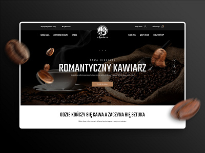 Kawiarz cms coffee coffee bean e commerce mobile shop ui ux webdesign website