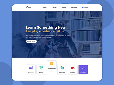 Online Course - Landing Page Design colors concept courses design e learning education figma instructor landing page minimal students study teachers technology ui ux web webinar website concept