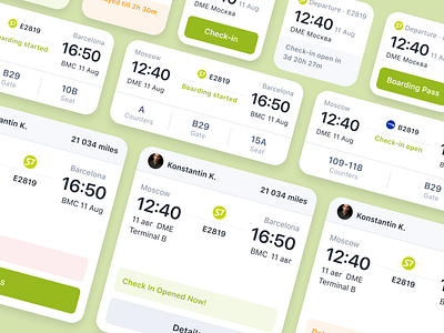 iOS 14 Widget airlines figma flight green ios ios14 ios14widget status travel ui white widget