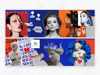 Noina - Web Banner Design accessories bold branding coloful concept design fun graphic graphic design idea illustration minimal modern rebrand typography unique vector web banner