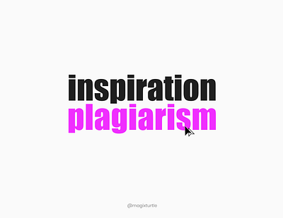 Inspiration - Plagiarism design flat illustration illustration. minimal typography typography art vector