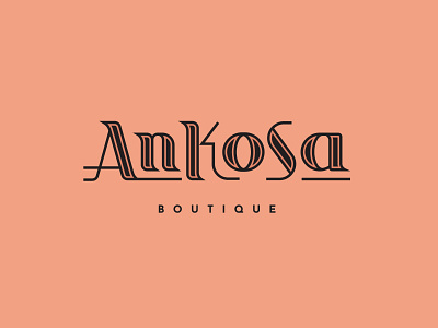 Fashion logo concept art deco boutique branding custom type custom typeface fashion logotype typography wordmark