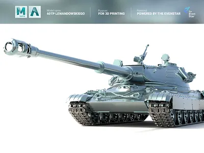 60TP Lewandowskiego 3d modeling 3d print 3d rendering autodesk maya design icon illustration
