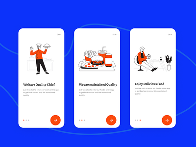 #Food App - Onboarding Screen app design clean design delivery app food app food apps mobile app mobile app design onboarding orange