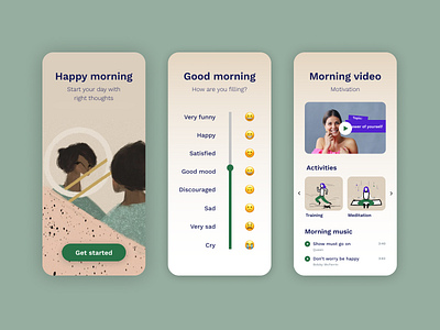 Morning app mental health mentalhealth mobile mobile app mobile ui