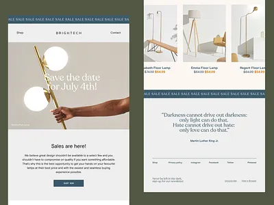 Newsletter design brigthech design digital digital design grid layout lightning newsletter newsletter design photography responsive sales type typography uiux uiuxdesign