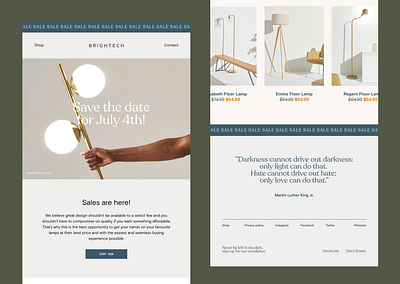 Newsletter design brigthech design digital digital design grid layout lightning newsletter newsletter design photography responsive sales type typography uiux uiuxdesign