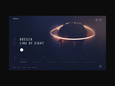 Odesza Redesign Concept animation clean creative design efirmedia minimal motion ui web website