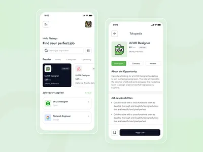 Job Finder App app app design design job figma ios job board job finder mobile app ui ui design uiux ux