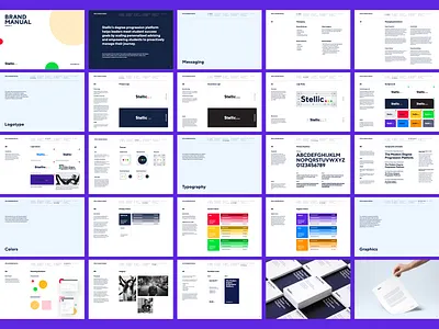 Stellic brandbook brand brand book brand guidelines branding design education identity logo logo design startup