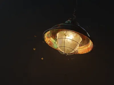 Lamp scene with geometry nodes 3d animation blender branding environment