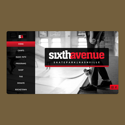 Skatepark Web Design adobe photoshop adobe xd adobe xd design branding design logo photoshop ui ux web web design web design and development web designer website