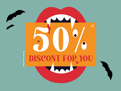 Daily UI 016 - Pop-Up dailyui dailyuichallenge design halloween illustration illustrator scary