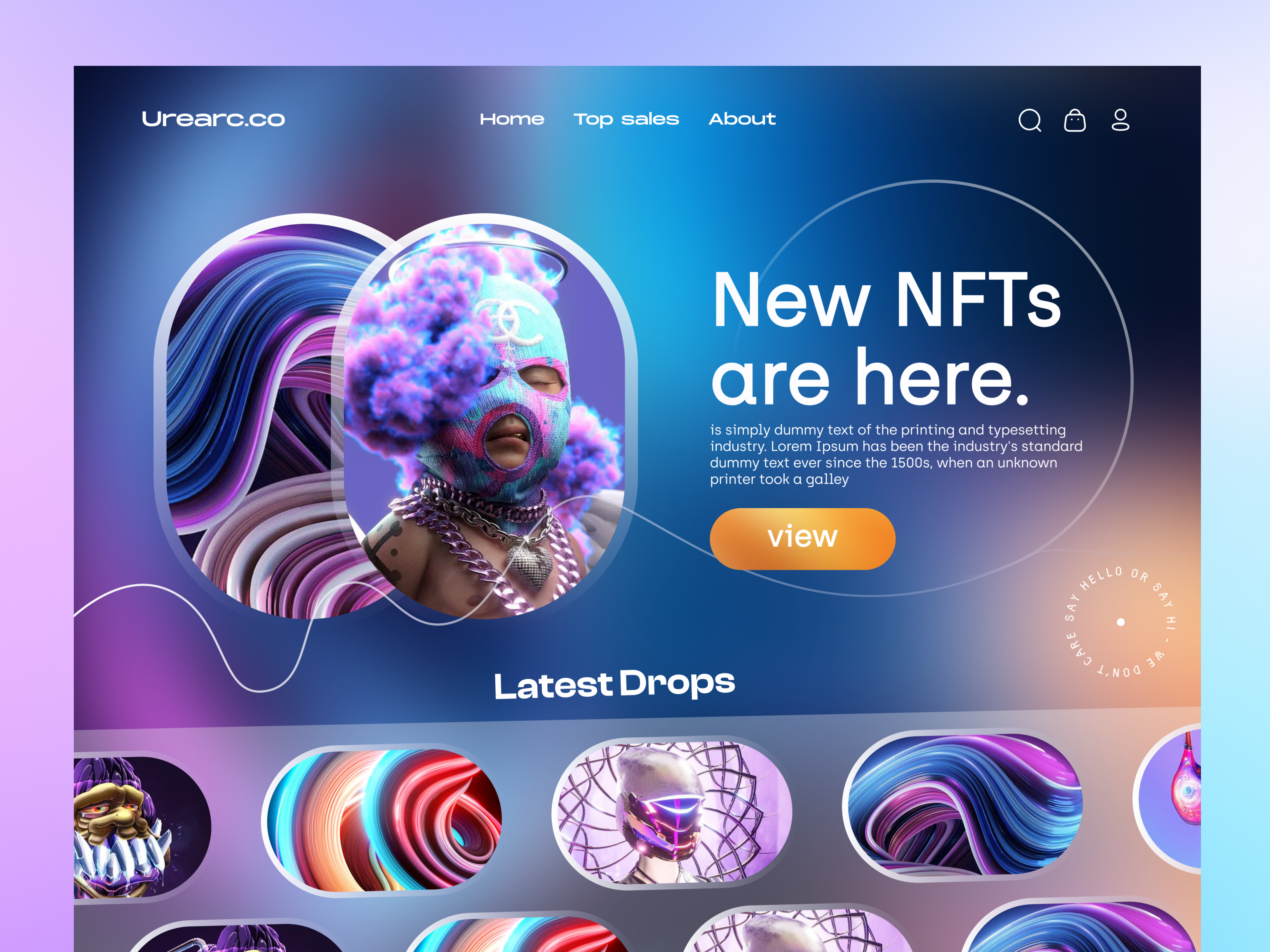 NFT Marketplace Website elegant landing page nft nft marketplace nft marketplace website nft ui nft web nft website web design website design