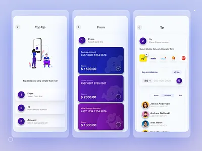 Top up process for bank part 1 bank bank account bank card bank ui bankapp banking app clean simple topup ui ux widgets