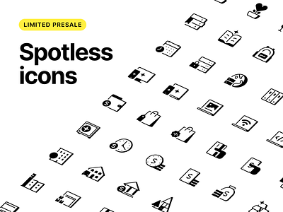 Spotless Icons - Presale 3d icons brand identity branded icons custom icons design system filled icons flat icons icon icon design icon set iconography icons illustrations line icons outline icons premium semi-solid solid icons spot icons visual language