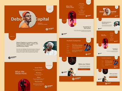 Debut Capital - Landing Page agency branding concept design flat fun landing page landing page design minimalistic pop typography ui ux web website