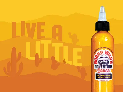 Burny Wild's Adventure Sauce branding hot sauce illustration packaging