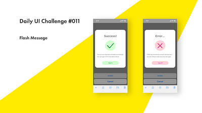 DailyUI 011 adobe xd app daily ui dailyui dailyuichallenge design flash flash message ui web