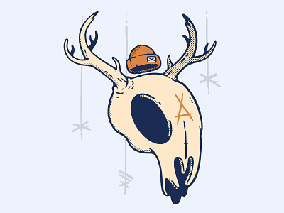 Deer Skull animal blake stevenson branding cartoon character design deer forest halloween hipster horror illustration inktober jetpacks and rollerskates logo retro scary skull ui ux witch