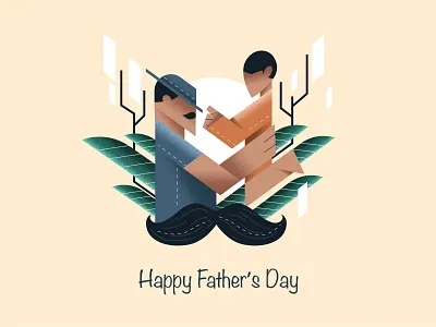 Fathers day Illustration animation art branding child creative dad desginer design family father fathers day graphic design illustration illustrator love musemind parents super hero uiux vector