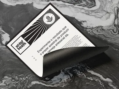 Usquebaugh Craft Beer - Letter beer branding black and white branding design graphic design letter logo marble stationery visual identity