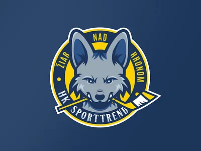 Little jackal ice hockey logo adobe illustrator branding hockey hockey logo ice hockey identity illustration jackal logo sport ziar nad hronom