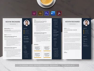 Resume or CV Template a4 clean cover letter creatiforest curriculum vitae cv cv design minimal resume resume template resume word