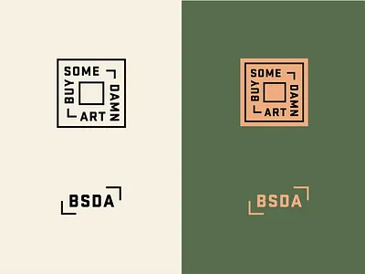 Buy Some Damn Art art artist branding collage design frame logo painting picture frame