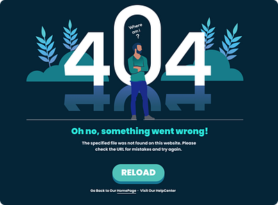 404 Page - Web page error. 404 404 page affinity designer clean colors dailyui design error error 404 figma graphic design illustration minimal ui ux vector web web design website