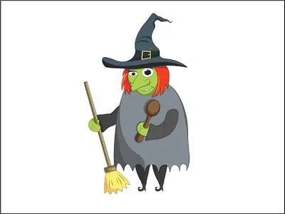 Witch character adobe adobe illustrator art art direction artist artwork character character design design drawing drawn halloween halloween design illustration illustrator ui vector witch