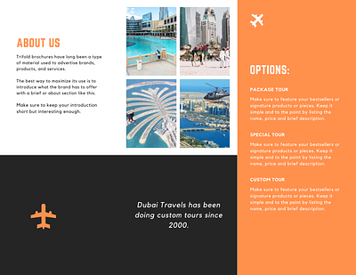 Dubai Travel Brochure Design brand identity branding brochure brochure design brochure mockup business creative creative design design graphicdesign logo logodesign travel agency