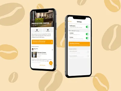 Cafe Finder App Profile and Settings Screen app cafe coffee concept concept design ios app design ui