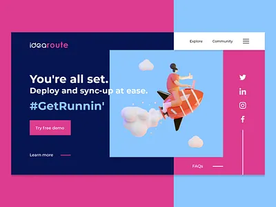 Landing web page design 3dillustration adobexd daily ui experience design flatdesign illustration interfacedesign landing page design landingpage uidesign uiux uiuxdesign uxdesign webdesign website design