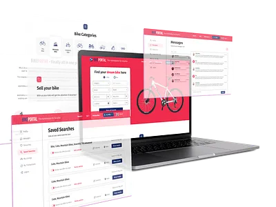 Marketplace for bikes design website graphic design ui