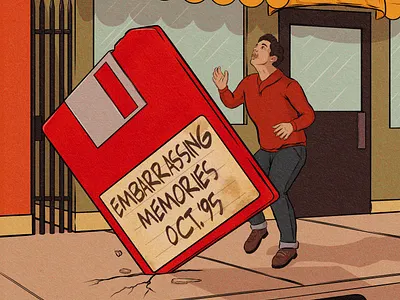 Bad Memory adobe illustrator adobe photoshop comedy design editorial illustration humorous illustration illustration procreate