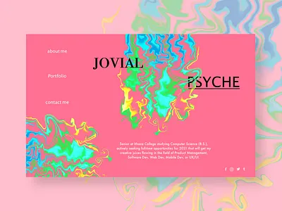 Jovial Psyche Theme adobexd design graphic design illustration minimal mockup prototype typography ui ui ux web website design