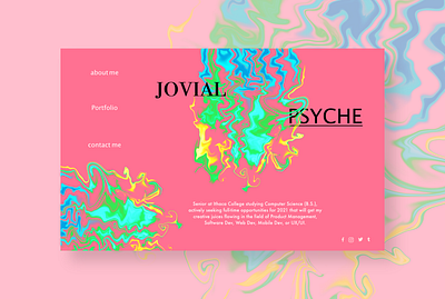 Jovial Psyche Theme adobexd design graphic design illustration minimal mockup prototype typography ui ui ux web website design