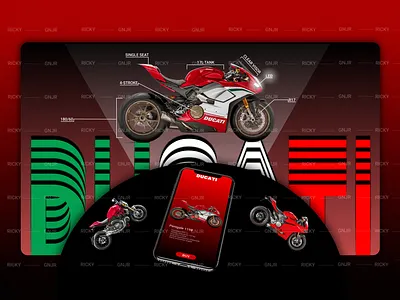 😡 Ducati Panigale art bike branding design ducati illustration motorcycle ui ux ui design vector web