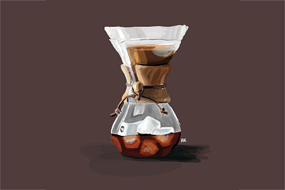 Chemex adobe draw coffee digital art digital painting food food art food illustration graphic design illustration painting vector art