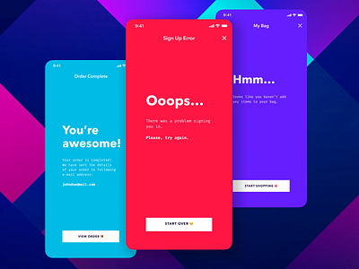 Message Screens app apple confirmation design empty error figma iphone mobile principle sketch ui ux vakkorama vector