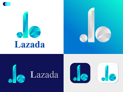 Lazada logo | Lettermark logo branding design graphic design icon illustration illustrator logo logo design typography vector